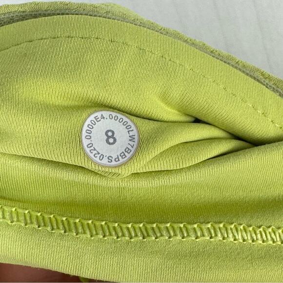 Lululemon Run Off Route High Rise Short 4” Lemon Vibe Women's Size 8 Mesh Swift - Picture 7 of 7